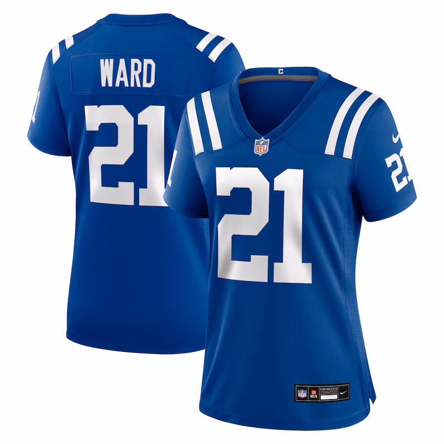Women's Indianapolis Colts Charvarius Ward Nike Royal Team Game Jersey - Puhuasuan