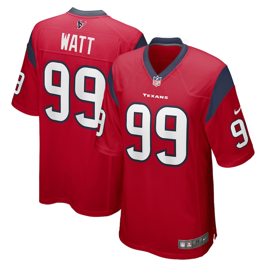 Men's Houston Texans J.J. Watt Nike Red Retired Player Alternate Game Jersey - Puhuasuan