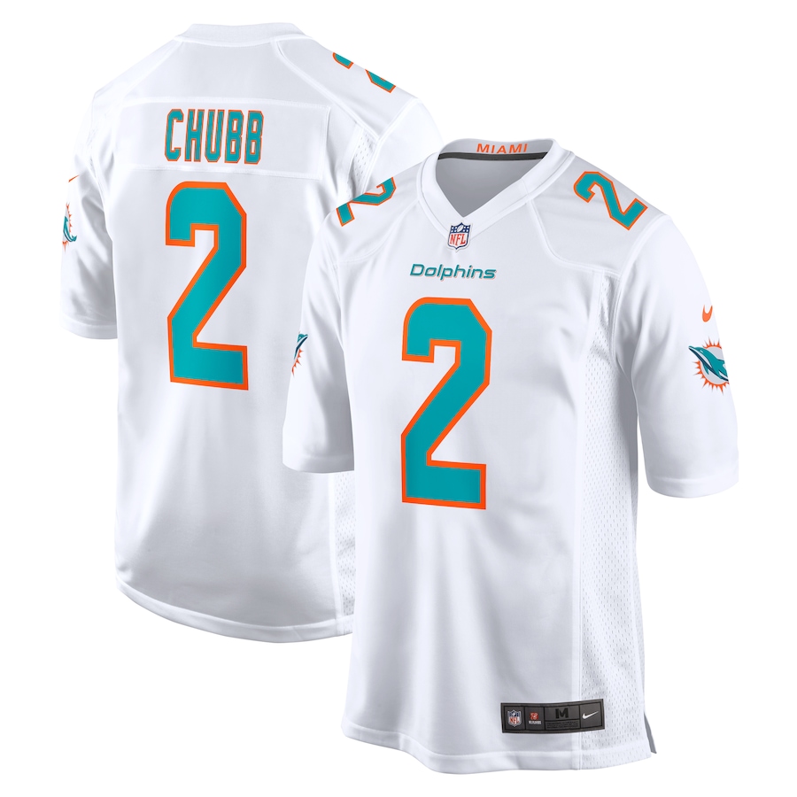Men's Miami Dolphins Bradley Chubb Nike White Game Player Jersey - Puhuasuan