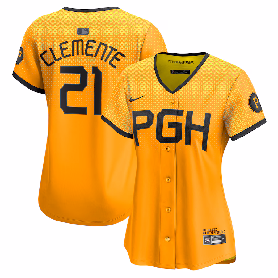 Women's Pittsburgh Pirates Roberto Clemente Nike No Color City Connect Limited Player Jersey - Puhuasuan