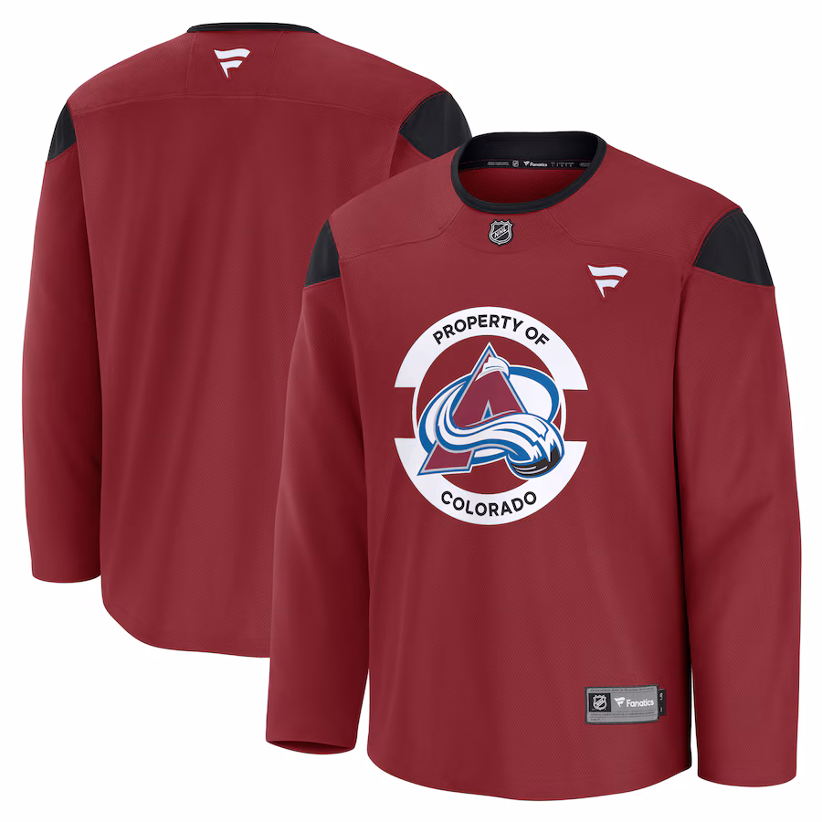 Men's Colorado Avalanche Fanatics Burgundy Team Practice Jersey - Puhuasuan