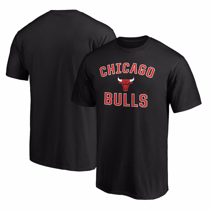 Men's Chicago Bulls Black Victory Arch T-Shirt - Puhuasuan