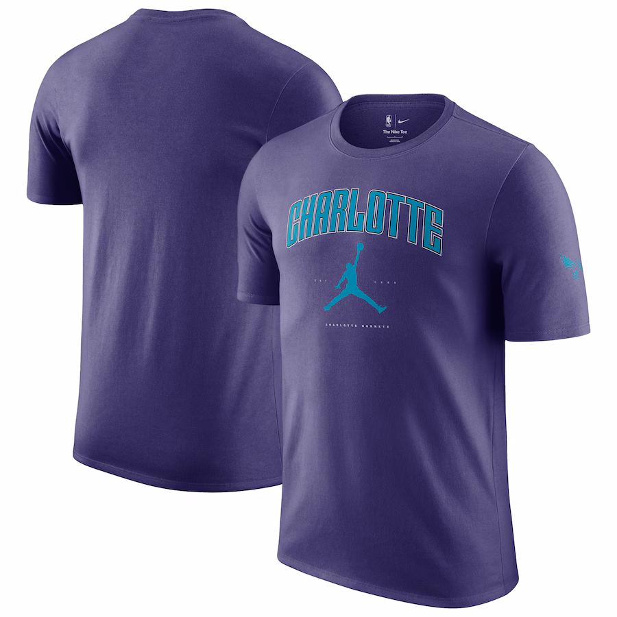 Unisex Charlotte Hornets Jordan Brand Purple Essential Cities T-Shirt - Puhuasuan
