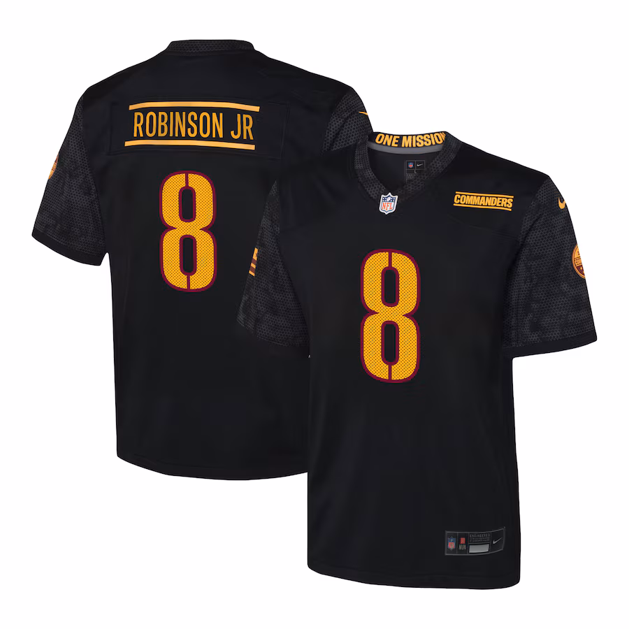 Youth Washington Commanders Brian Robinson Jr. Nike Black Game Jersey - Puhuasuan