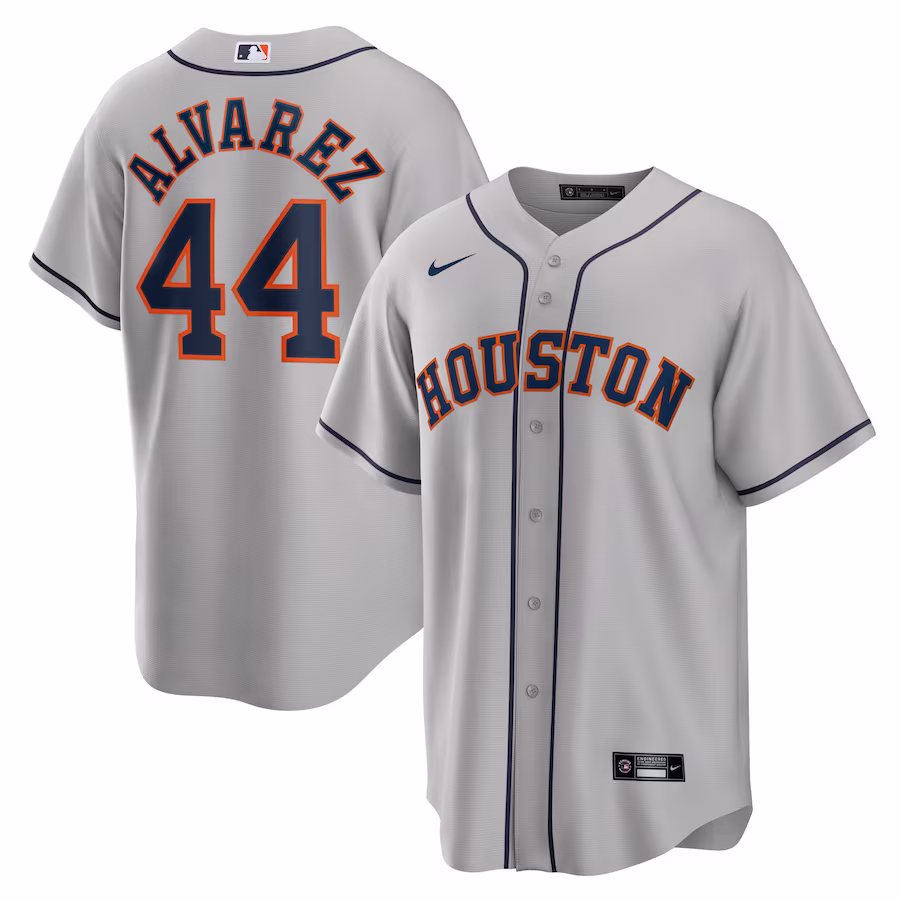 Men's Houston Astros Yordan Álvarez Nike Gray Road Replica Player Jersey - Puhuasuan