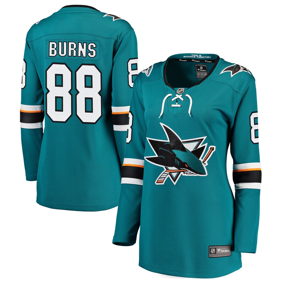 Women's San Jose Sharks Brent Burns Fanatics Branded Teal Home Breakaway Player Jersey - Puhuasuan