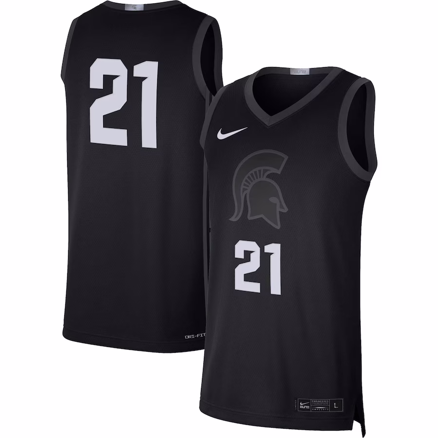 #21 Michigan State Spartans Nike Limited Basketball Jersey - Black - Puhuasuan