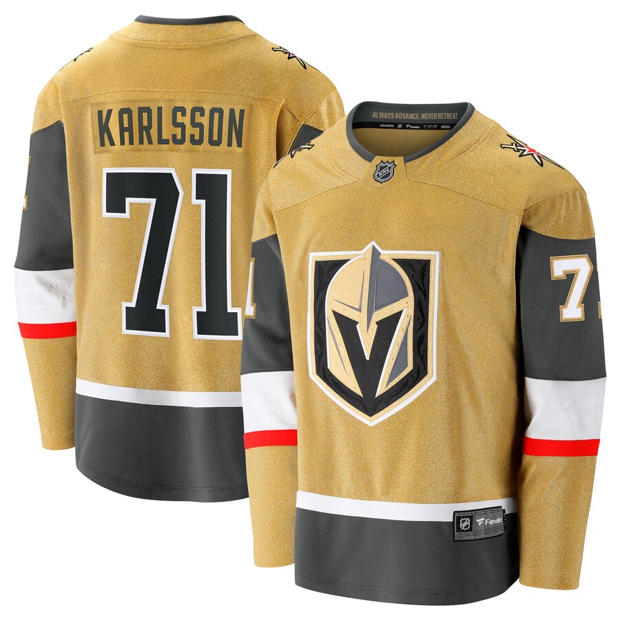 Men's Vegas Golden Knights William Karlsson Fanatics Branded Gold 2020/21 Home Premier Breakaway Player Jersey - Puhuasuan