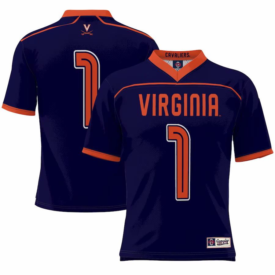 #1 Virginia Cavaliers GameDay Greats Lightweight Lacrosse Jersey - Navy - Puhuasuan