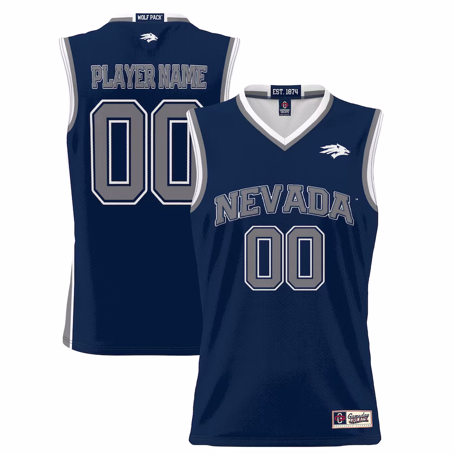 Nevada Wolf Pack GameDay Greats Unisex  Lightweight NIL Pick-A-Player Basketball Jersey - Navy - Puhuasuan