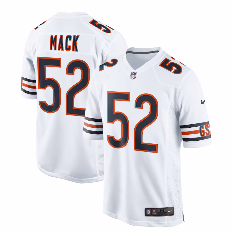 Men's Chicago Bears Khalil Mack Nike White Game Jersey - Puhuasuan