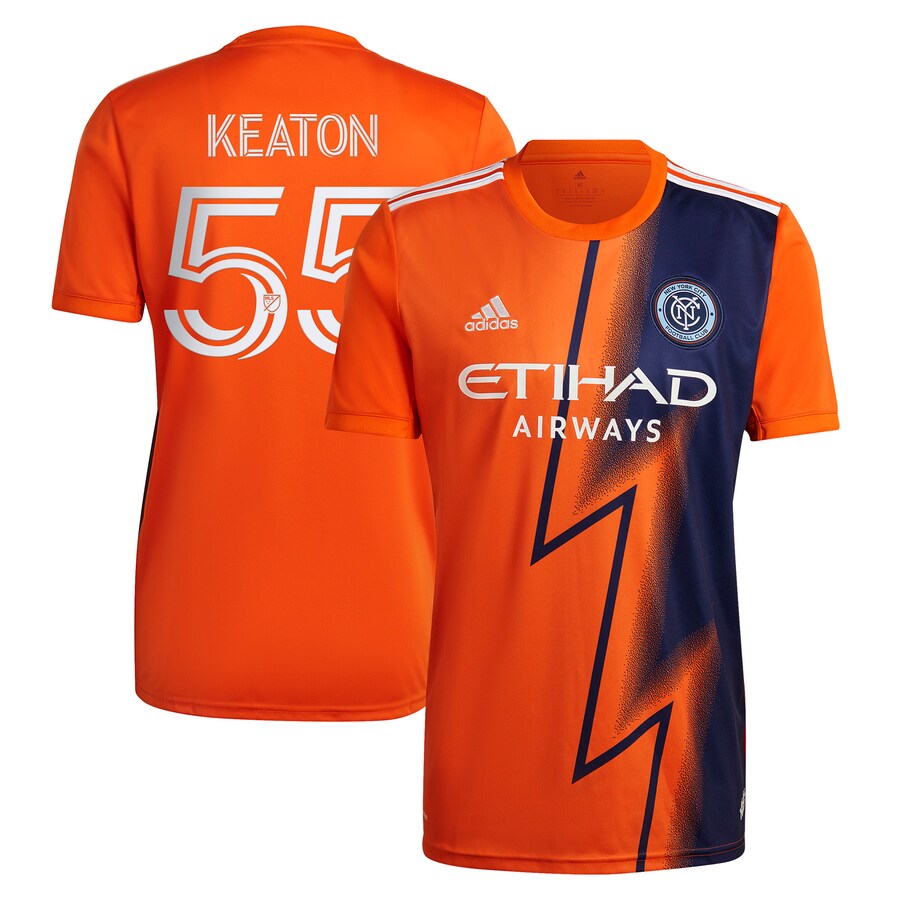 Men's New York City FC Keaton Parks adidas Orange 2023 The Volt Kit Replica Player Jersey - Puhuasuan