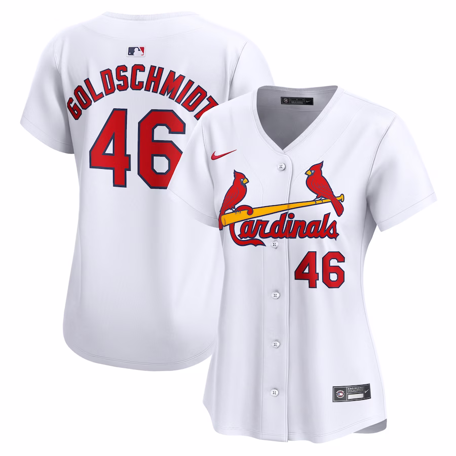 Women's St. Louis Cardinals Paul Goldschmidt Nike White Home Limited Player Jersey - Puhuasuan
