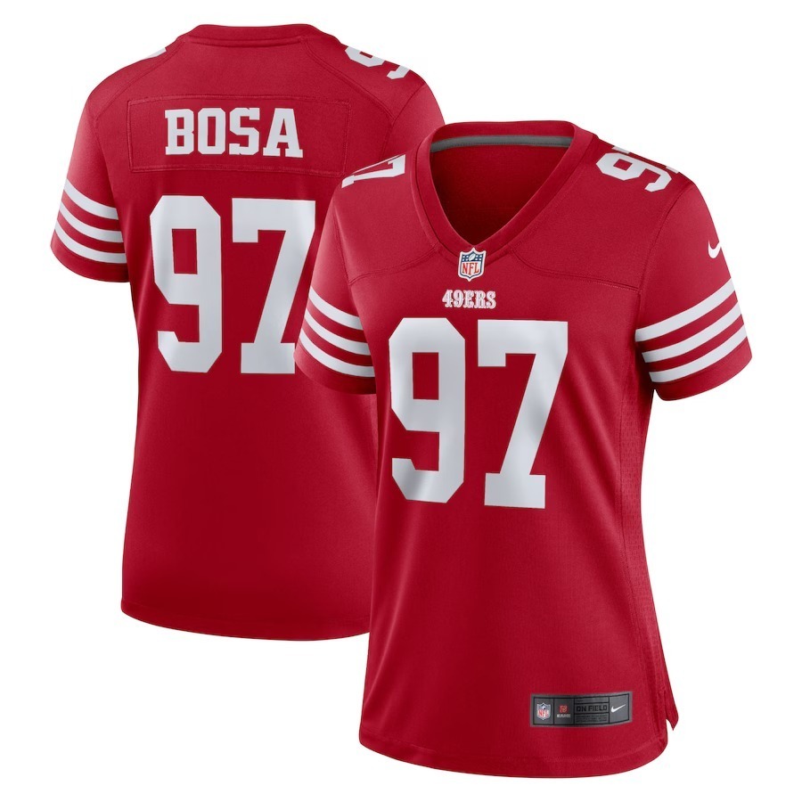Women's San Francisco 49ers Nick Bosa Nike Scarlet Team Game Player Jersey - Puhuasuan