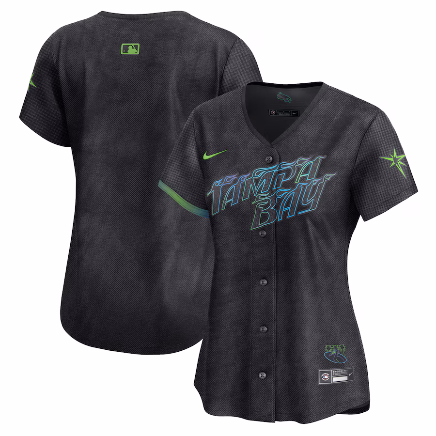 Women's Tampa Bay Rays Nike Charcoal 2024 City Connect Limited Jersey - Puhuasuan