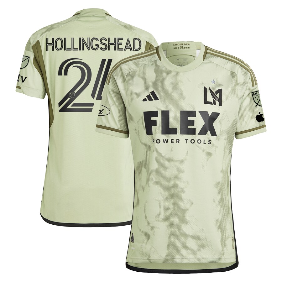 Men's LAFC Ryan Hollingshead adidas Green 2024 Smokescreen Authentic Player Jersey - Puhuasuan