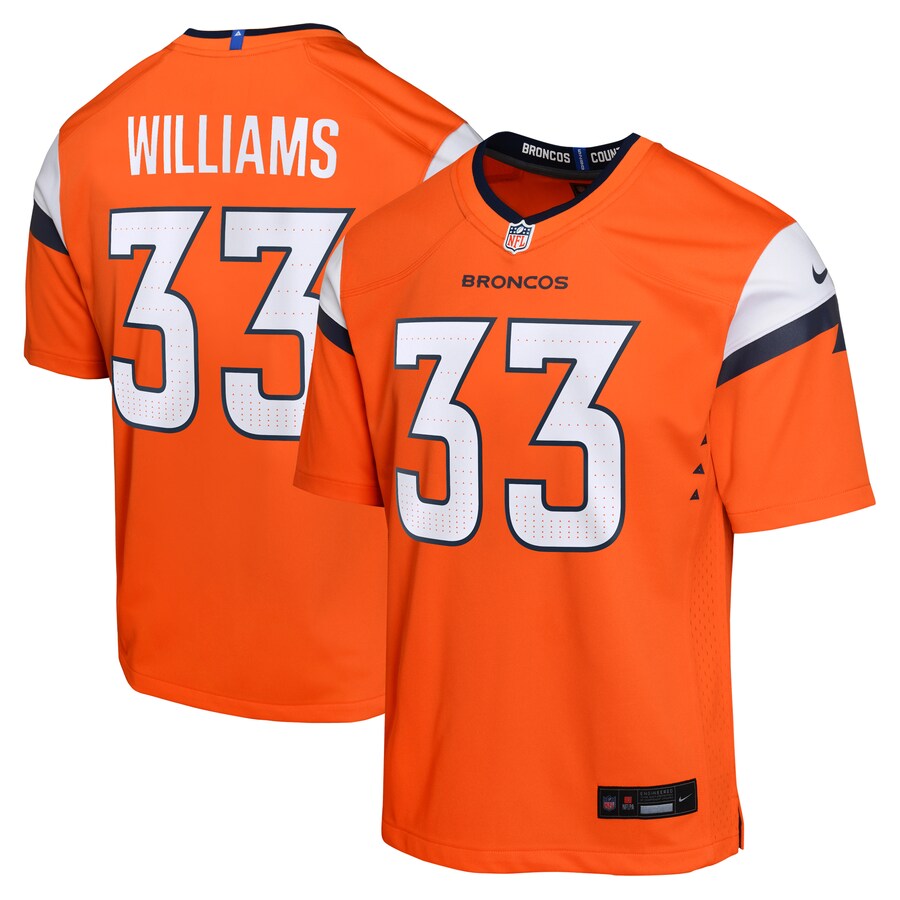 Youth Denver Broncos Javonte Williams Nike Orange Game Jersey - Puhuasuan