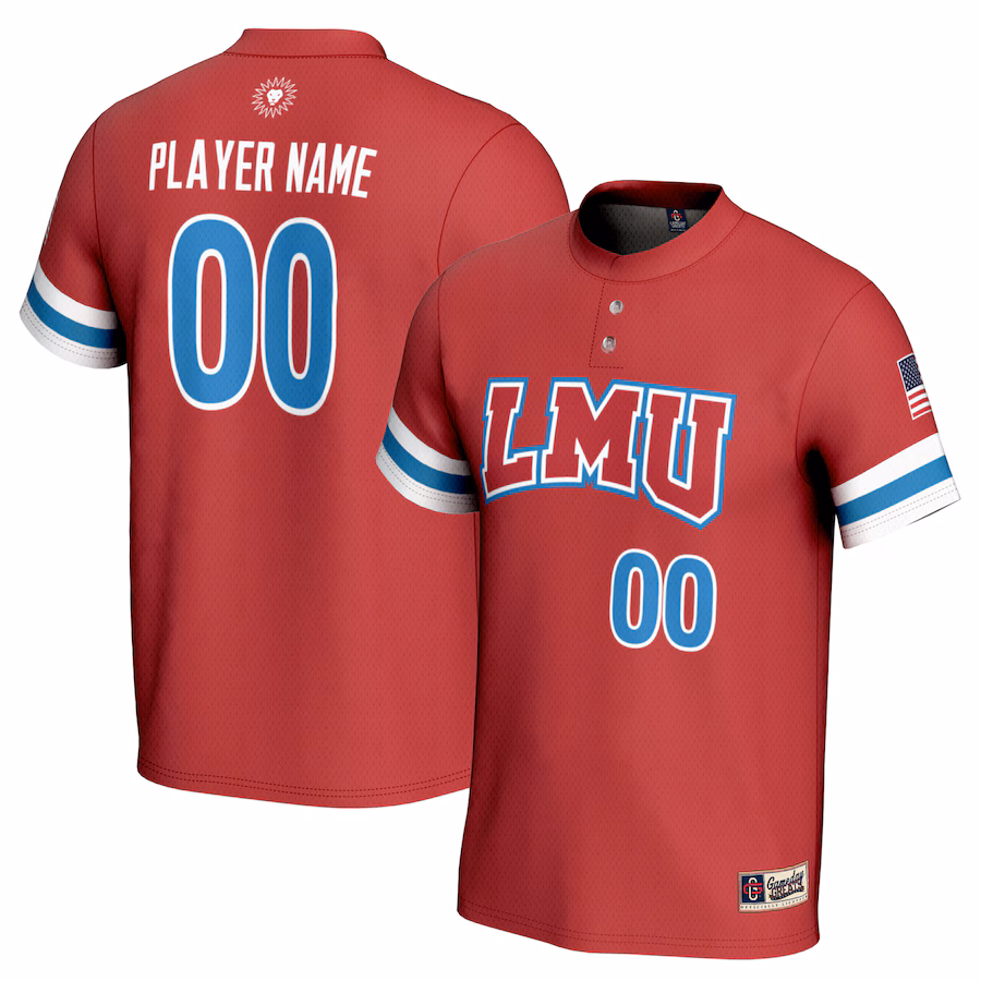 Loyola Marymount Lions GameDay Greats Youth NIL Pick-A-Player Softball Lightweight Jersey - Crimson - Puhuasuan