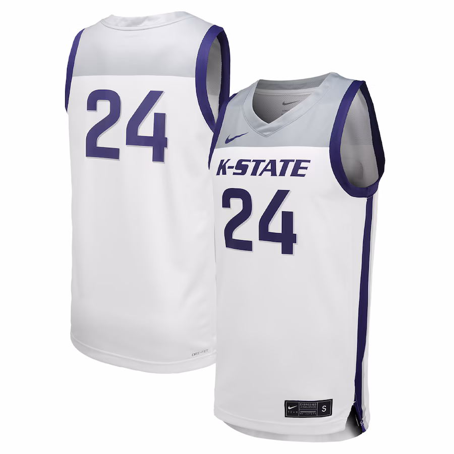 Unisex Nike #23 White Kansas State Wildcats Team Replica Basketball Jersey - Puhuasuan