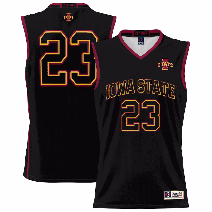 #23 Iowa State Cyclones GameDay Greats Unisex Lightweight Basketball Jersey - Black - Puhuasuan