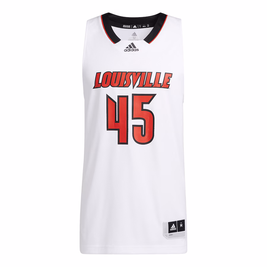 Men's adidas White Louisville Cardinals Swingman Basketball Jersey - Puhuasuan