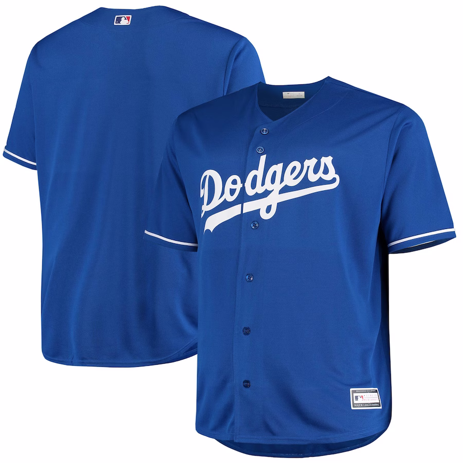 Men's Los Angeles Dodgers Royal Big & Tall Replica Alternate Team Jersey - Puhuasuan