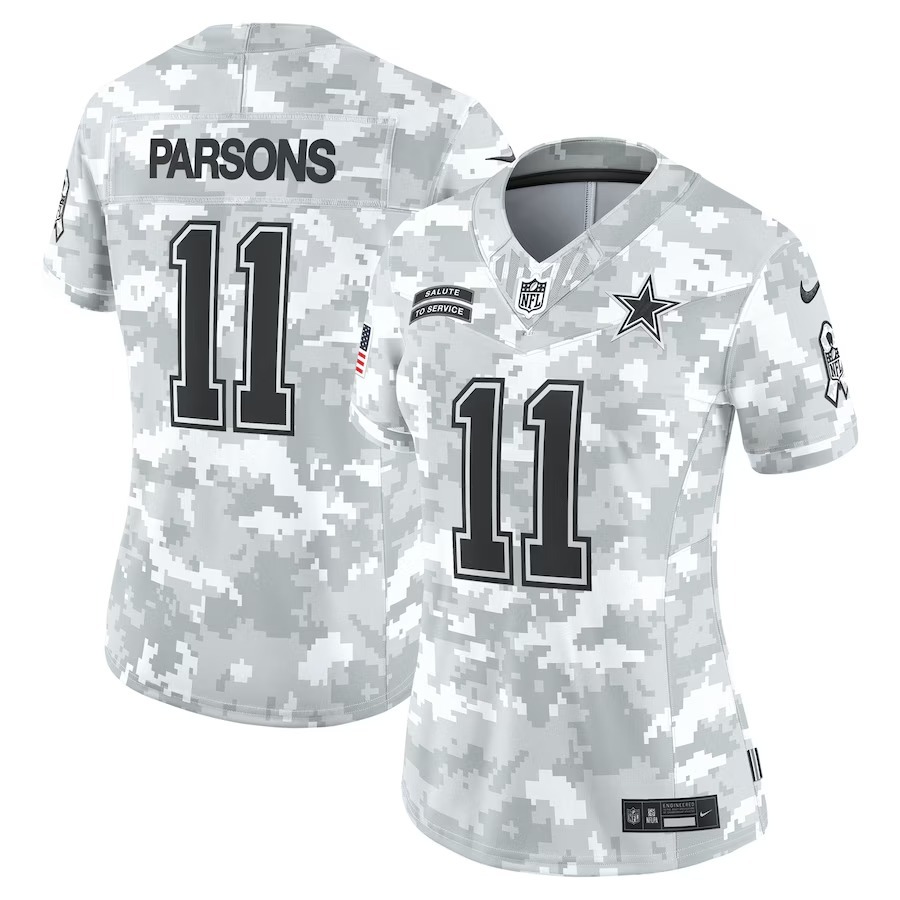Women's Dallas Cowboys Micah Parsons Nike Arctic Camo 2024 Salute to Service Limited Jersey - Puhuasuan