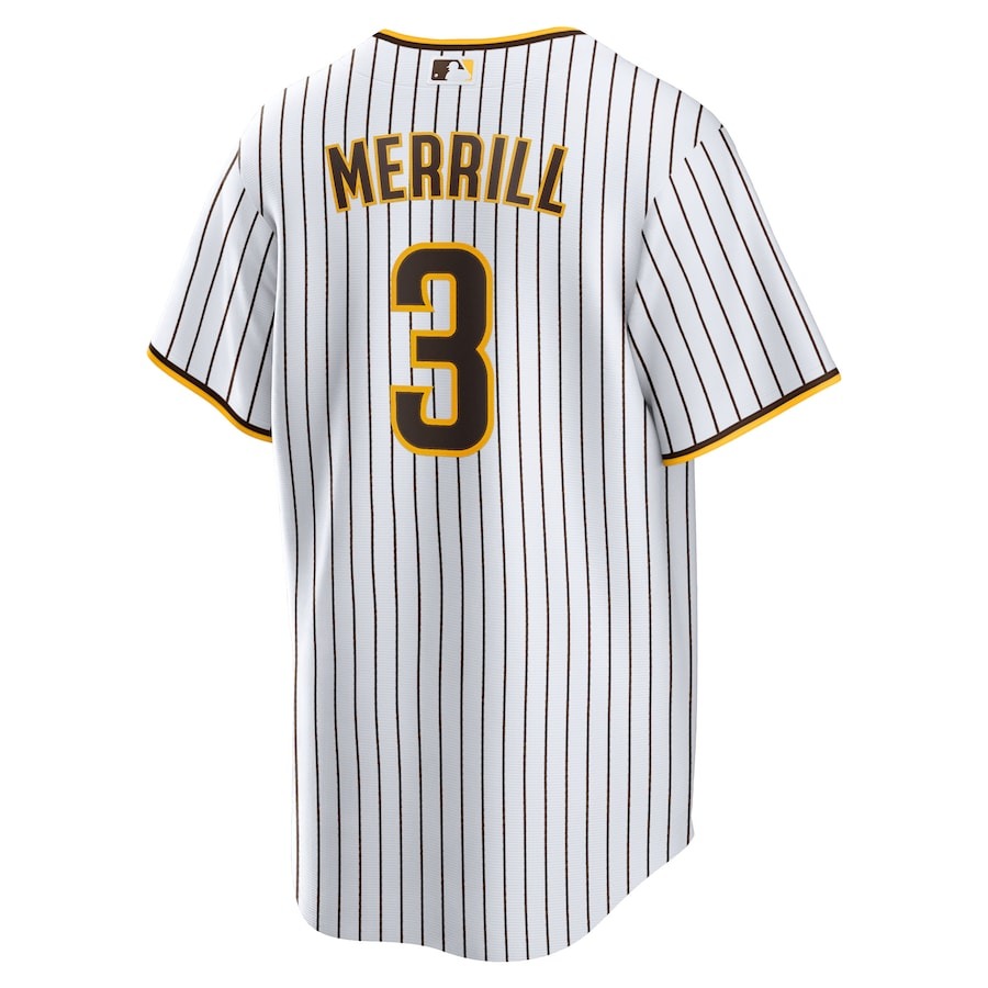 Men's San Diego Padres Jackson Merrill Nike White Alternate Limited Player Jersey - Puhuasuan