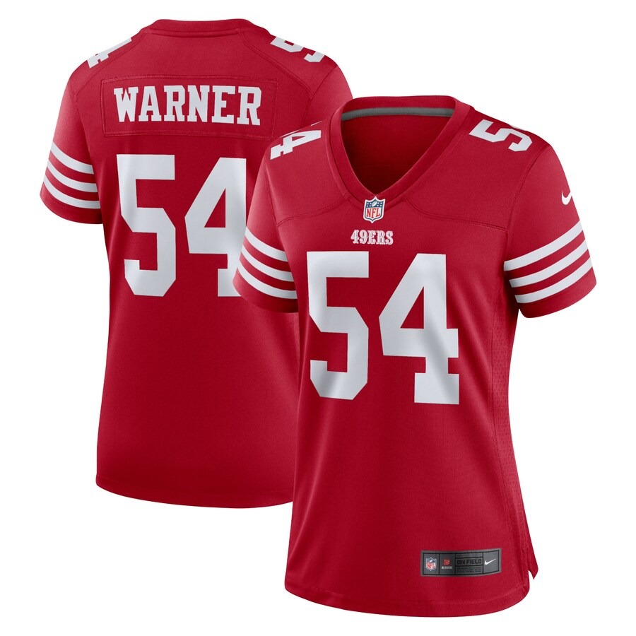 Women's San Francisco 49ers Fred Warner Nike Scarlet Game Player Jersey - Puhuasuan