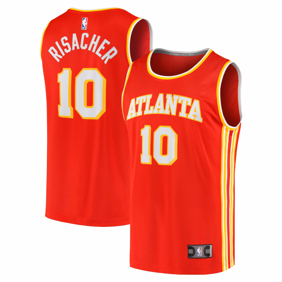 Men's Atlanta Hawks Zaccharie Risacher Fanatics Red 2024 NBA Draft Fast Break Player Jersey - Icon Edition - Puhuasuan