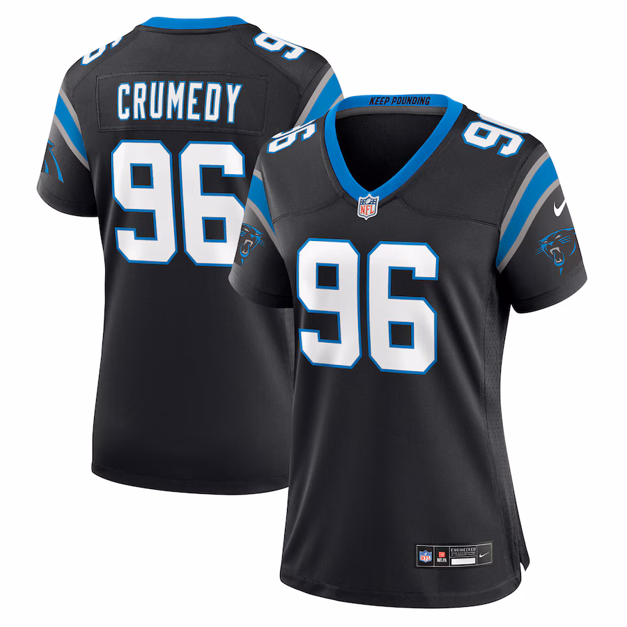 Women's Carolina Panthers Jaden Crumedy Nike Black Game Jersey - Puhuasuan