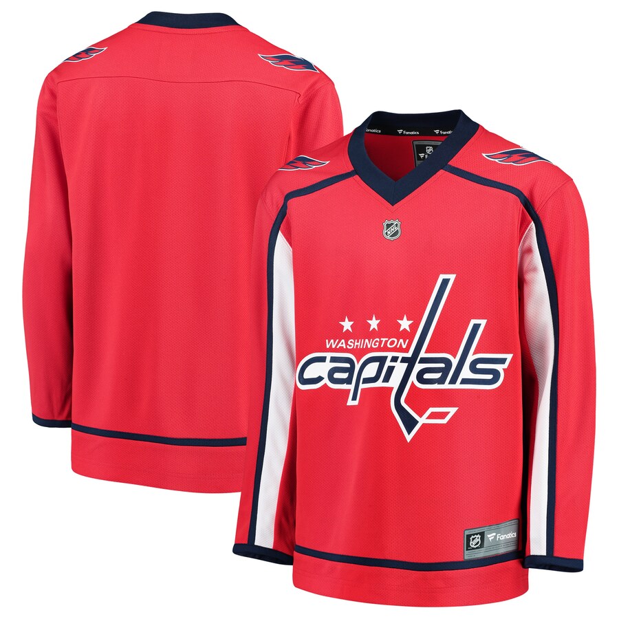 Youth Washington Capitals Fanatics Branded Red Home Replica Blank Jersey - Puhuasuan