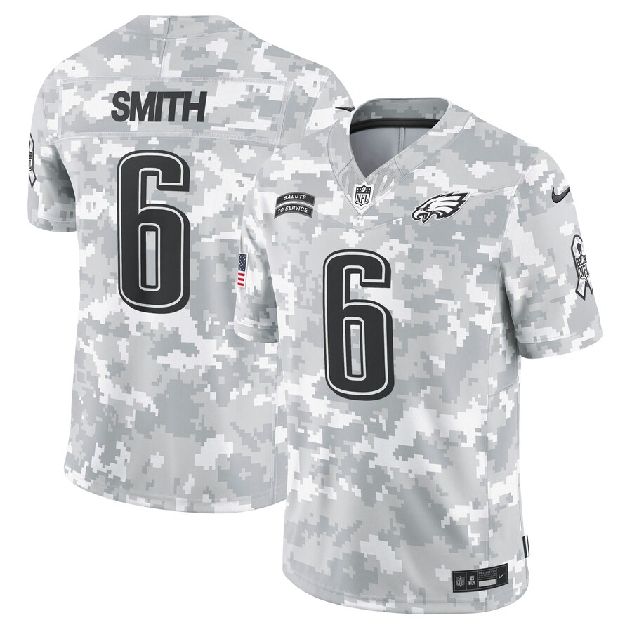 Men's Philadelphia Eagles DeVonta Smith Nike Arctic Camo 2024 Salute to Service Limited Jersey - Puhuasuan