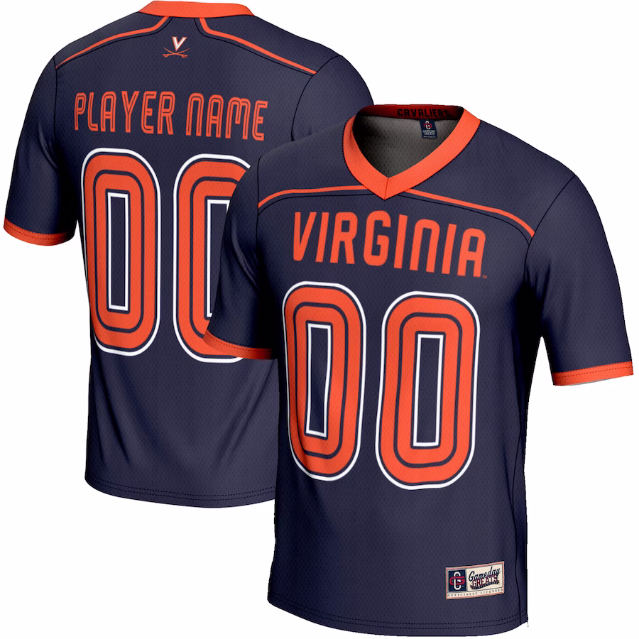 Virginia Cavaliers GameDay Greats Youth NIL Pick-A-Player Lightweight Men's Lacrosse Jersey - Navy - Puhuasuan