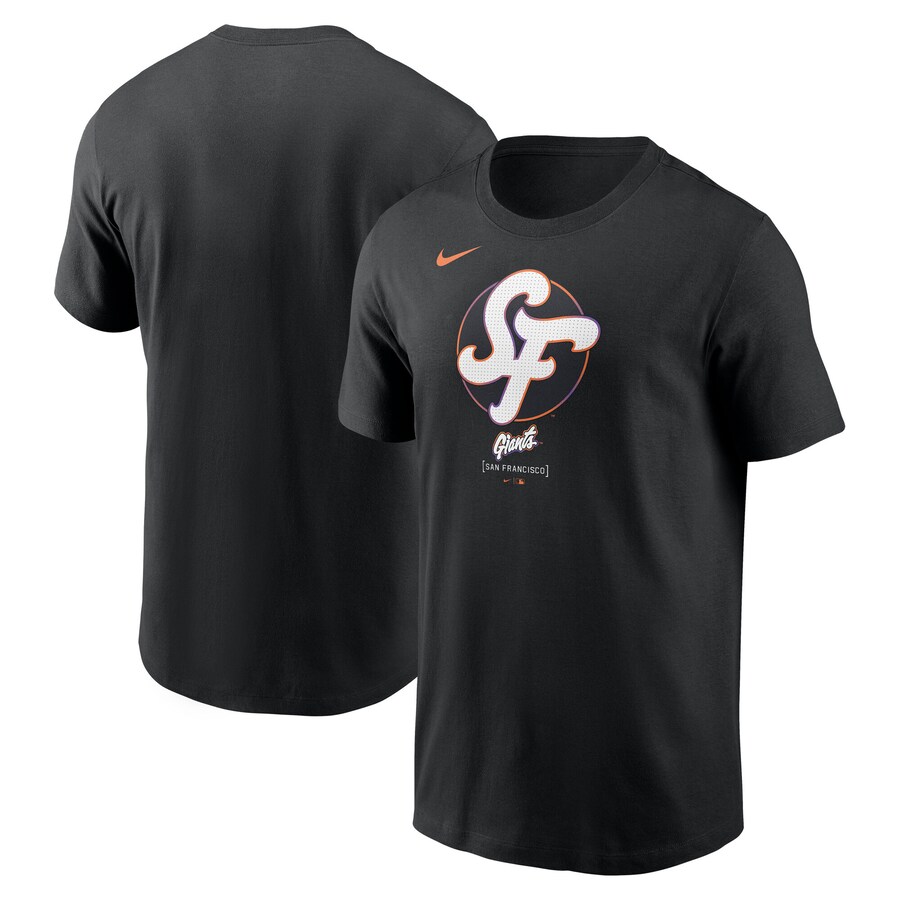 Men's San Francisco Giants Nike Black 2025 City Connect Large Logo T-Shirt - Puhuasuan
