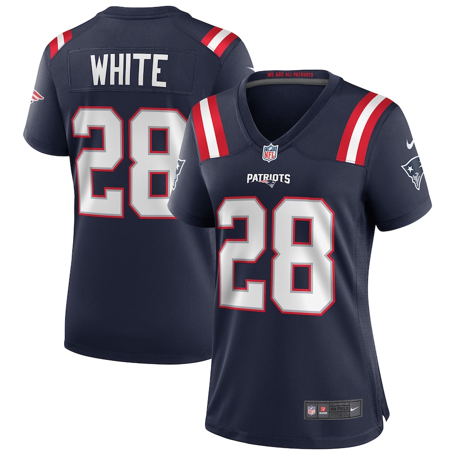 Women's Nike James White New England Patriots Navy Game Jersey - Puhuasuan