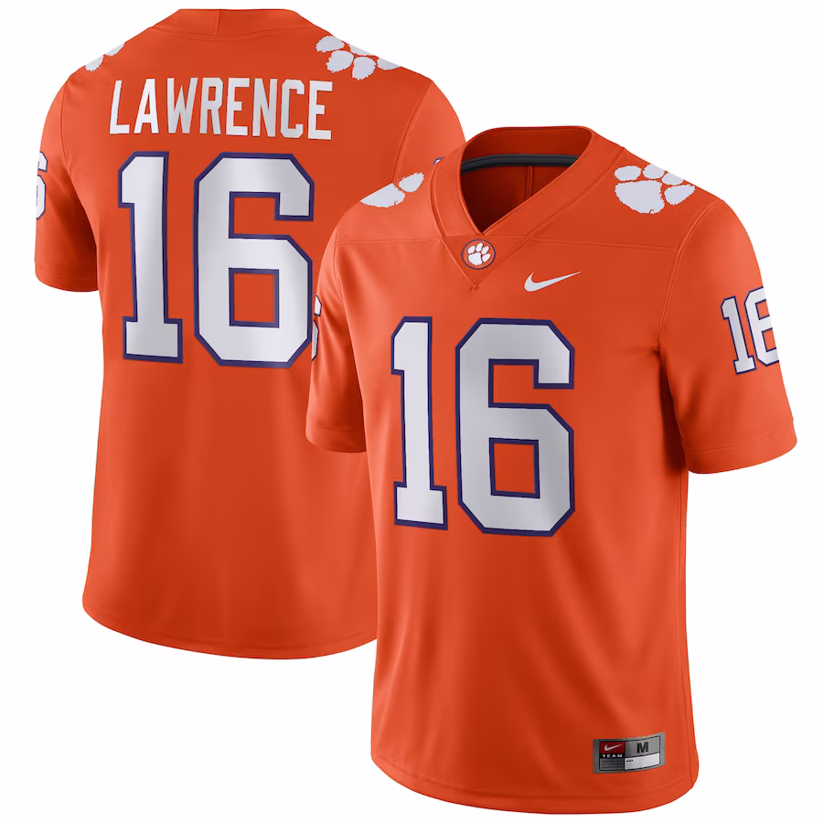 Trevor Lawrence Clemson Tigers Nike Player Game Jersey - Orange - Puhuasuan