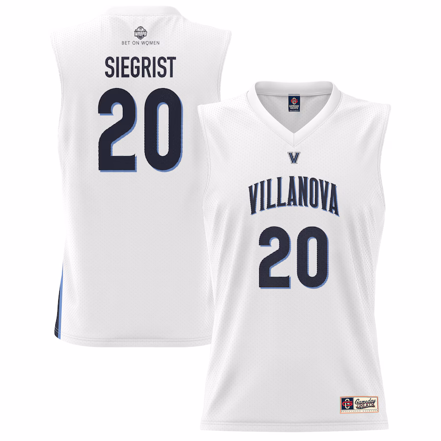 Unisex GameDay Greats Madison Siegrist White Villanova Wildcats Lightweight Basketball Alumni Jersey - Puhuasuan
