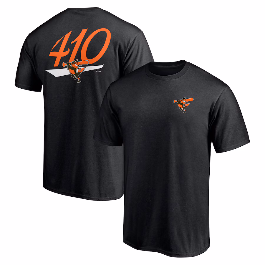 Men's Baltimore Orioles Black The 410 T-Shirt - Puhuasuan