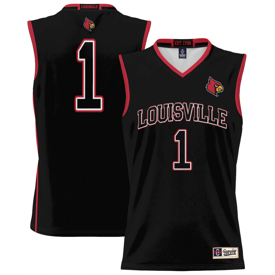 Unisex GameDay Greats #1 Black Louisville Cardinals Lightweight Basketball Jersey - Puhuasuan