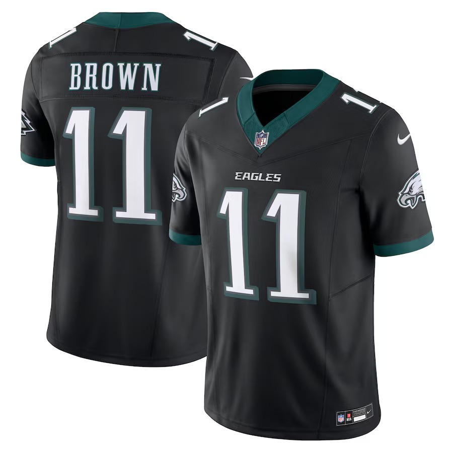 Men's Philadelphia Eagles A.J. Brown Nike Black Alternate Vapor F.U.S.E. Limited Jersey - Puhuasuan