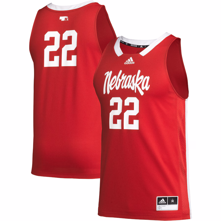 Men's adidas #22 Scarlet Nebraska Huskers Swingman Jersey - Puhuasuan