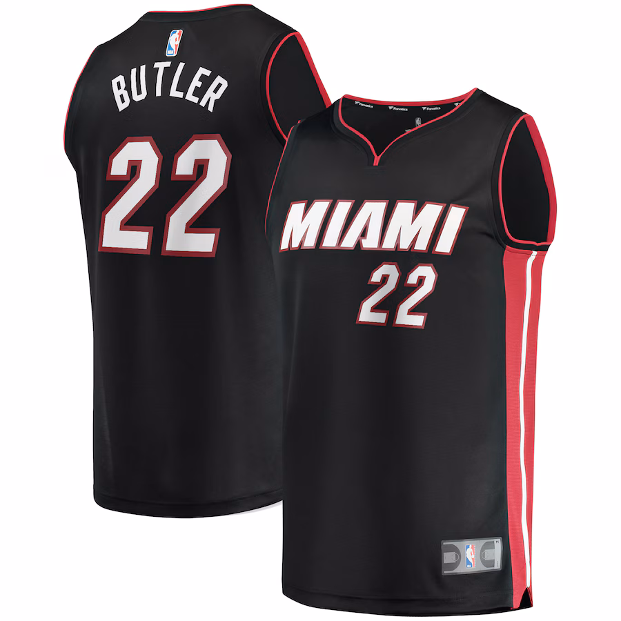 Men's Miami Heat Jimmy Butler Fanatics Black Fast Break Replica Player Jersey - Icon Edition - Puhuasuan