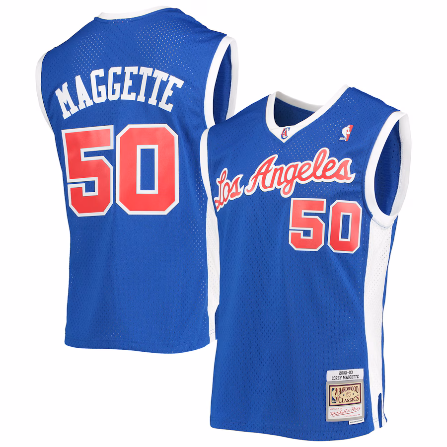 Men's LA Clippers Corey Maggette Mitchell & Ness Royal 2001/02 Hardwood Classics Swingman Jersey - Puhuasuan