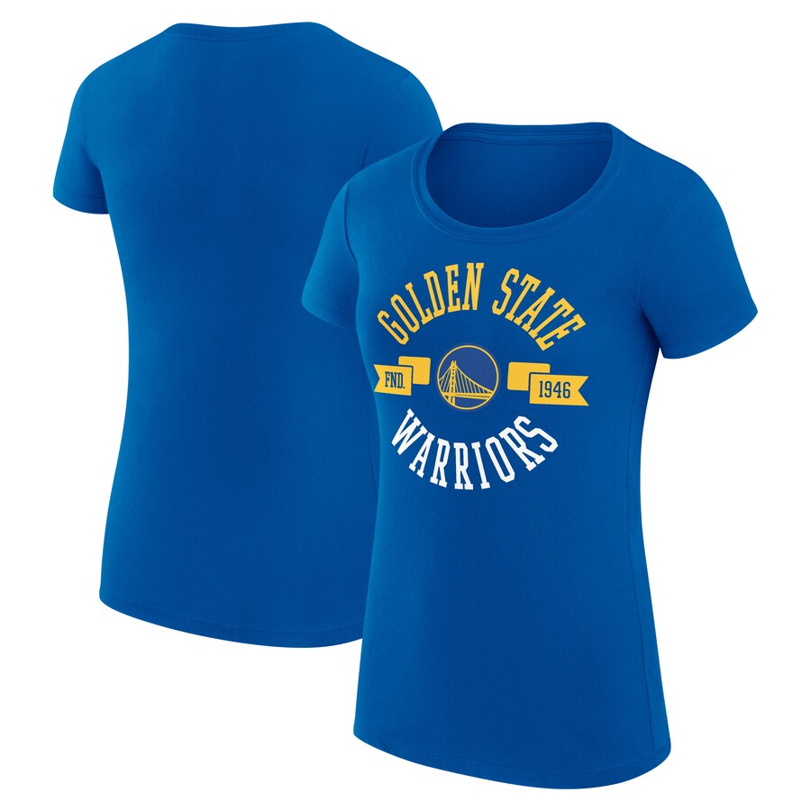 Women's Golden State Warriors G-III 4Her by Carl Banks Royal Large City Logo Fitted T-Shirt - Puhuasuan
