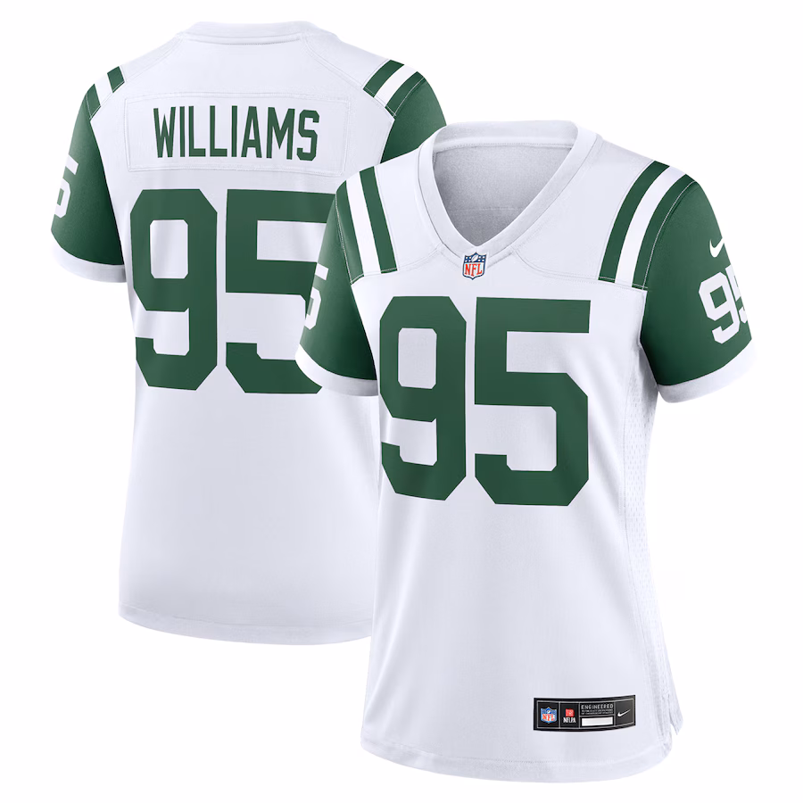 Women's New York Jets Quinnen Williams Nike White Classic Alternate Game Jersey - Puhuasuan