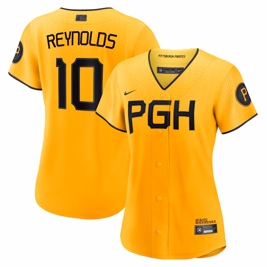 Women's Pittsburgh Pirates Bryan Reynolds Nike Gold City Connect Replica Player Jersey - Puhuasuan