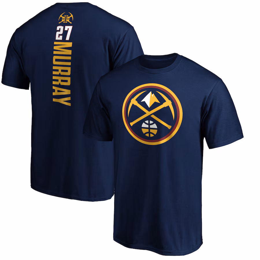 Men's Denver Nuggets Navy Playmaker Name & Number T-Shirt - Puhuasuan