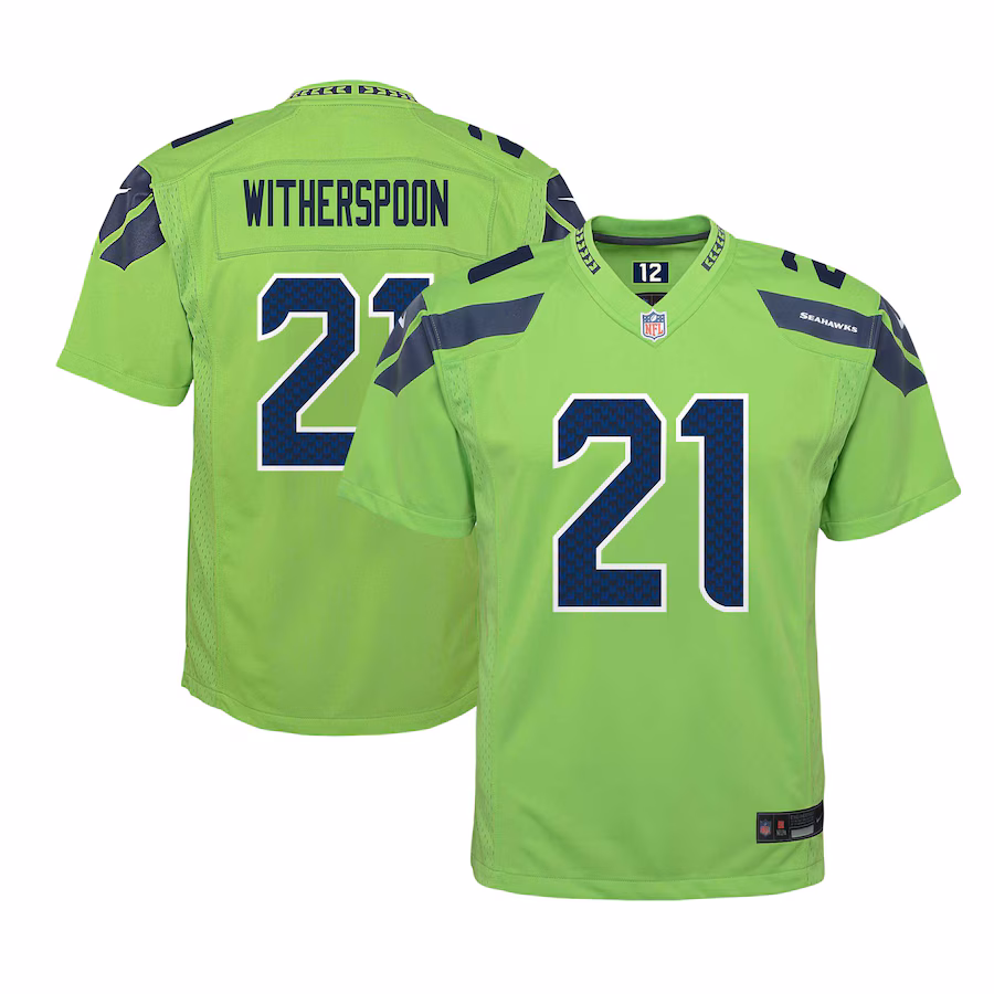 Youth Seattle Seahawks Devon Witherspoon Nike Neon Green Alternate Player Game Jersey - Puhuasuan
