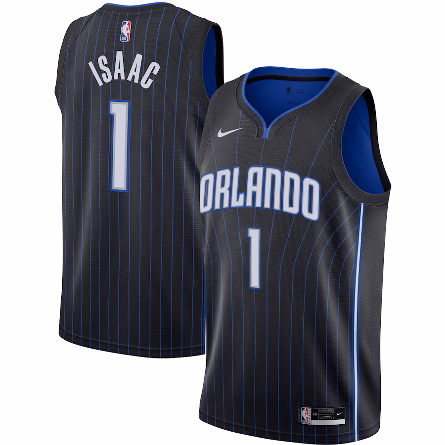 Men's Orlando Magic Jonathan Isaac Nike Black Swingman Jersey - Icon Edition - Puhuasuan